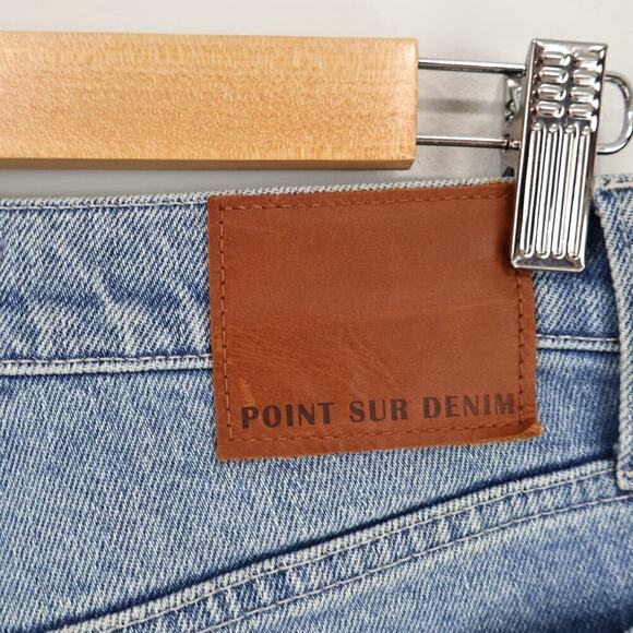 J. Crew Point Sur Kickout Crop Jean Light River Wash Front Patch Pockets Size 28 - Picture 7 of 7